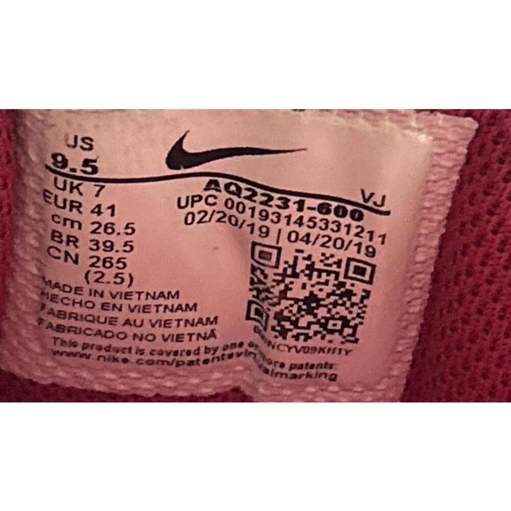 Nike Air Max Oketo Color Wild Cherry/white Style Aq2231-600 Size 9.5 - Picture 3 of 10